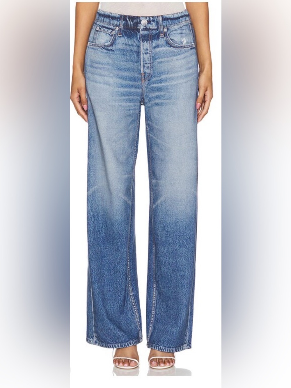EUC Rag & Bone Miramar Andi Wide-Leg Sweatpant Jeans